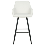 Set mit 2 Barstühlen CASMALIA Samtstoff Cremeweiss