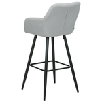 Set mit 2 Barstühlen CASMALIA Samtstoff Hellgrau