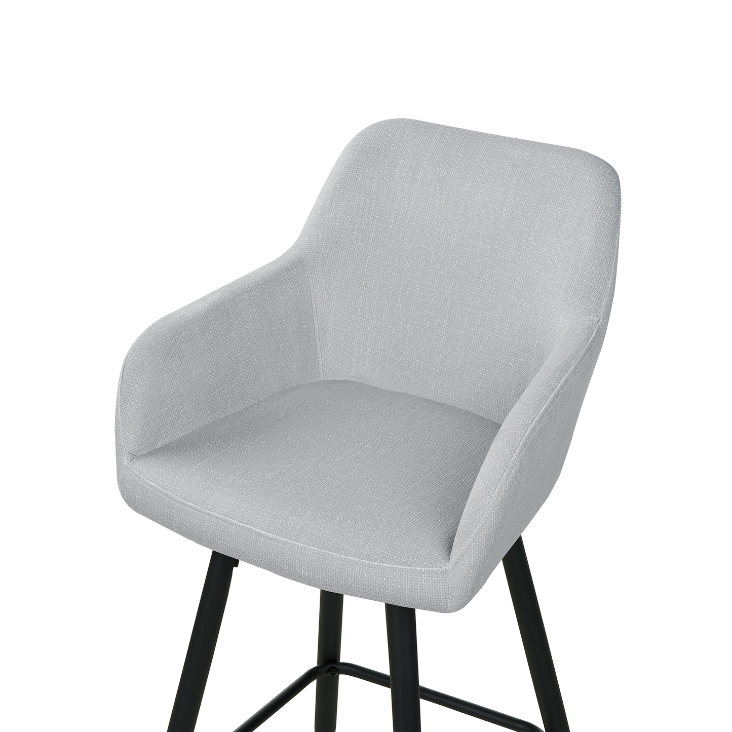 Set mit 2 Barstühlen CASMALIA Samtstoff Hellgrau