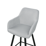 Set mit 2 Barstühlen CASMALIA Samtstoff Hellgrau