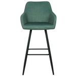 Set mit 2 Barstühlen CASMALIA Samtstoff Dunkelgrün