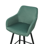 Set mit 2 Barstühlen CASMALIA Samtstoff Dunkelgrün