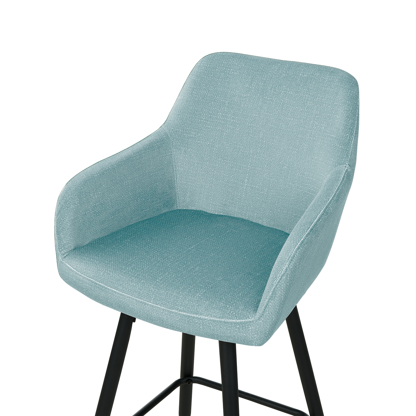 Set mit 2 Barstühlen CASMALIA Samtstoff Hellblau