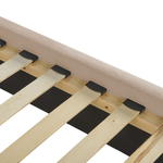 Bett mit Lattenrost Samtstoff LUBBON 140 x 200 cm Beige