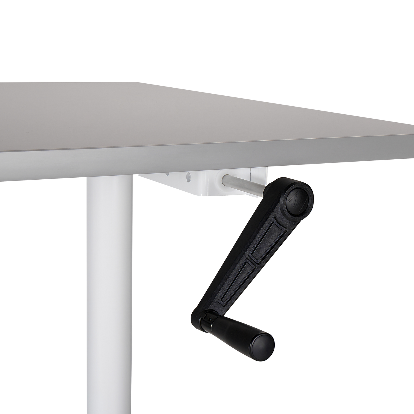 Schreibtisch grau / weiss 120 x 72 cm manuell höhenverstellbar DESTINAS