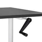 Schreibtisch schwarz / weiss 120 x 72 cm manuell höhenverstellbar DESTINAS