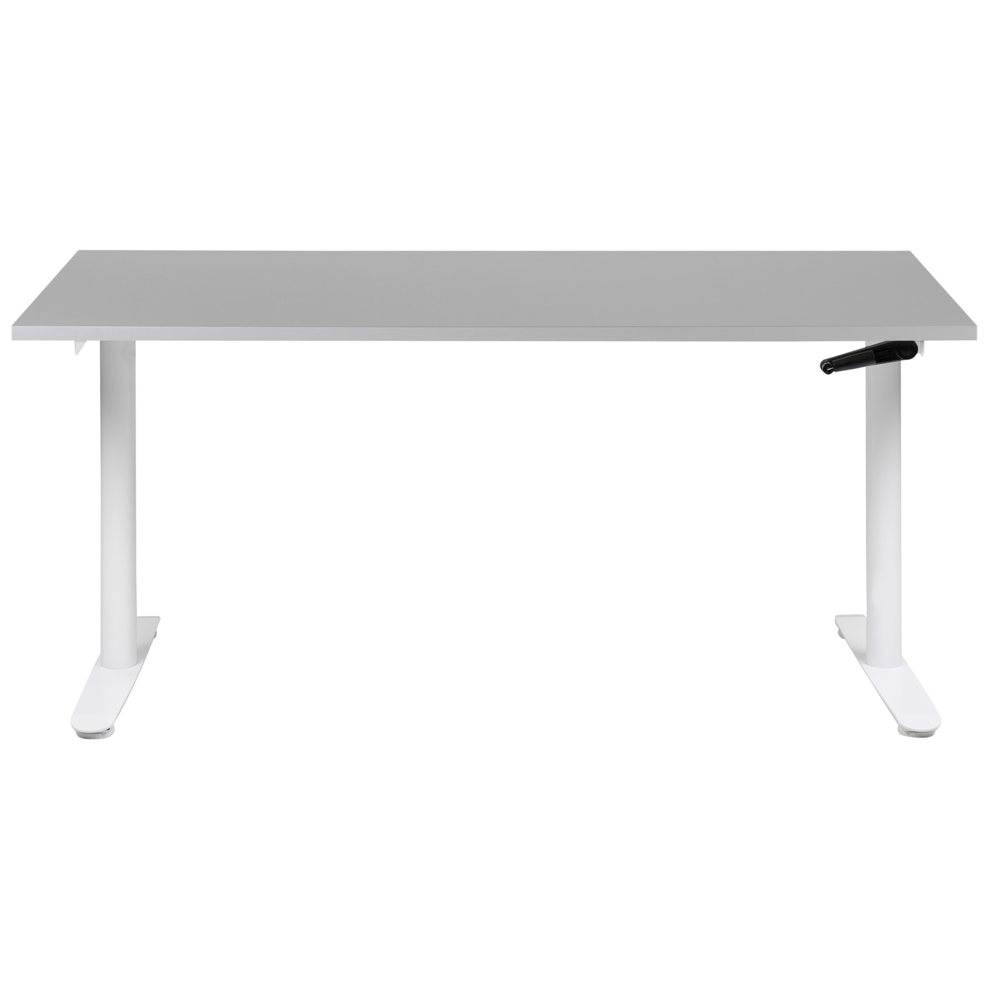 Schreibtisch grau / weiss 160 x 72 cm manuell höhenverstellbar DESTINAS