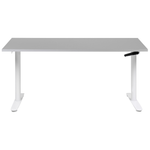 Schreibtisch grau / weiss 160 x 72 cm manuell höhenverstellbar DESTINAS