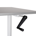 Schreibtisch grau / weiss 160 x 72 cm manuell höhenverstellbar DESTINAS