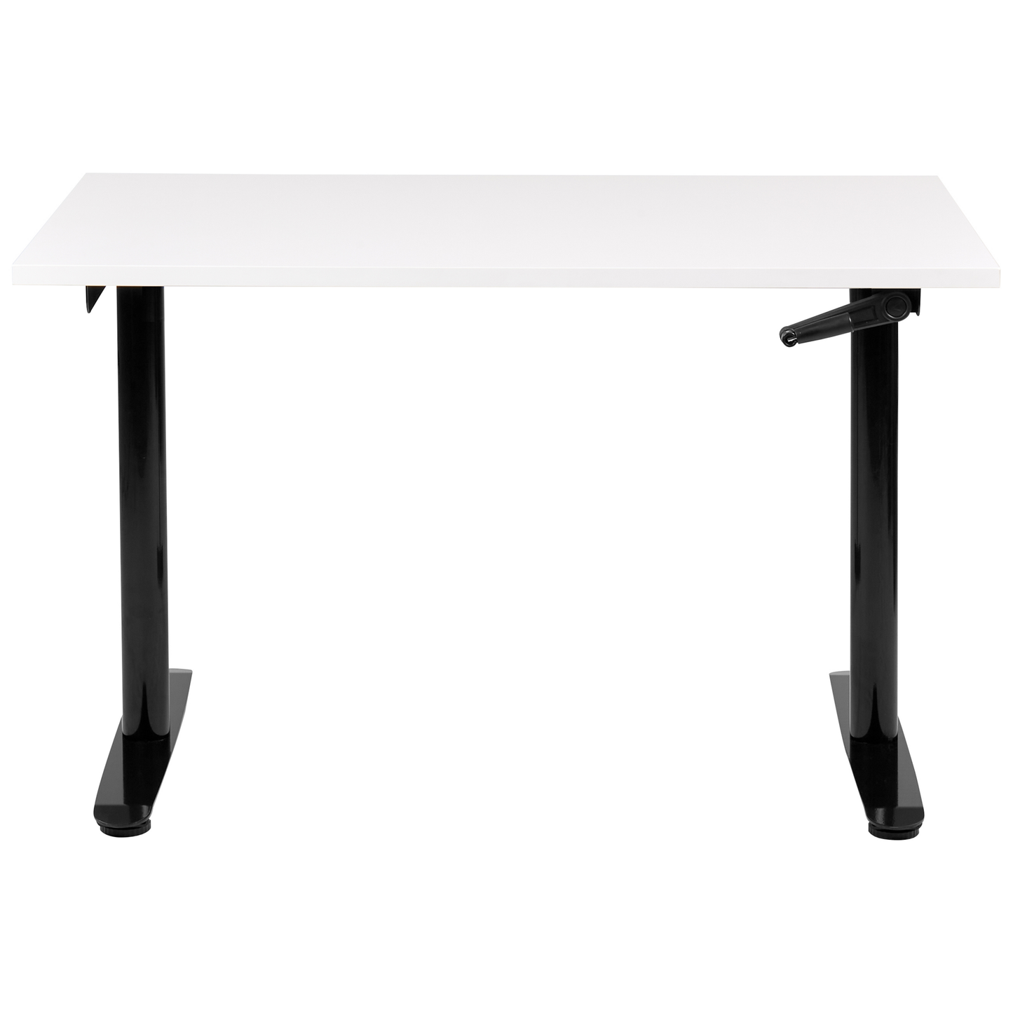 Schreibtisch weiss / schwarz 120 x 72 cm manuell höhenverstellbar DESTINAS