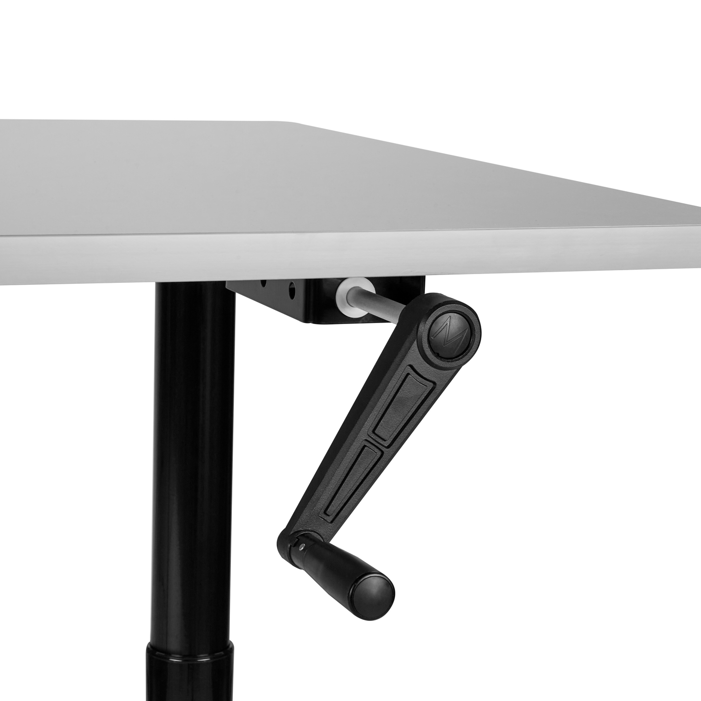 Schreibtisch grau / schwarz 120 x 72 cm manuell höhenverstellbar DESTINAS