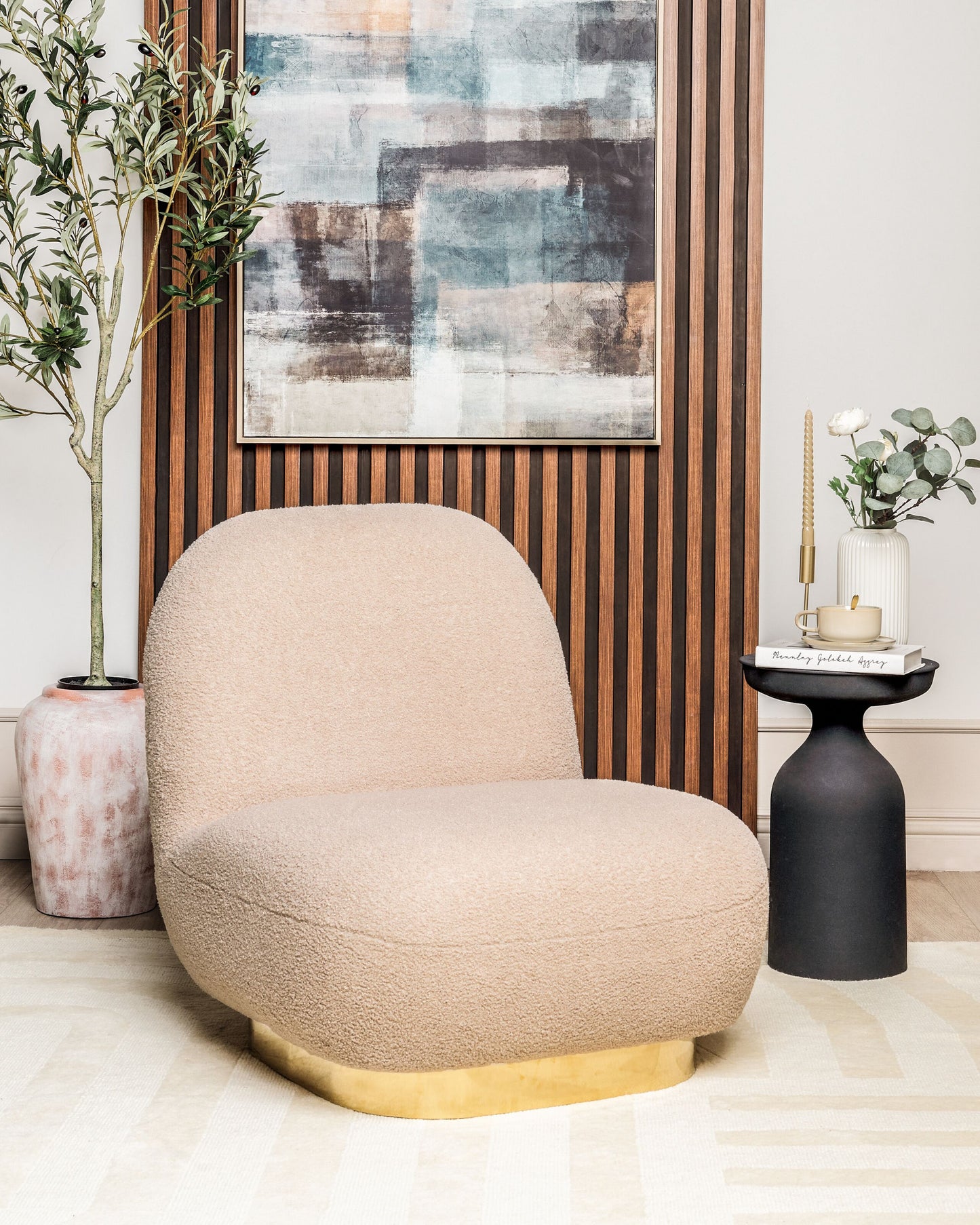 Sessel LOVIISA Bouclé Beige