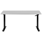 Schreibtisch grau / schwarz 160 x 72 cm manuell höhenverstellbar DESTINAS