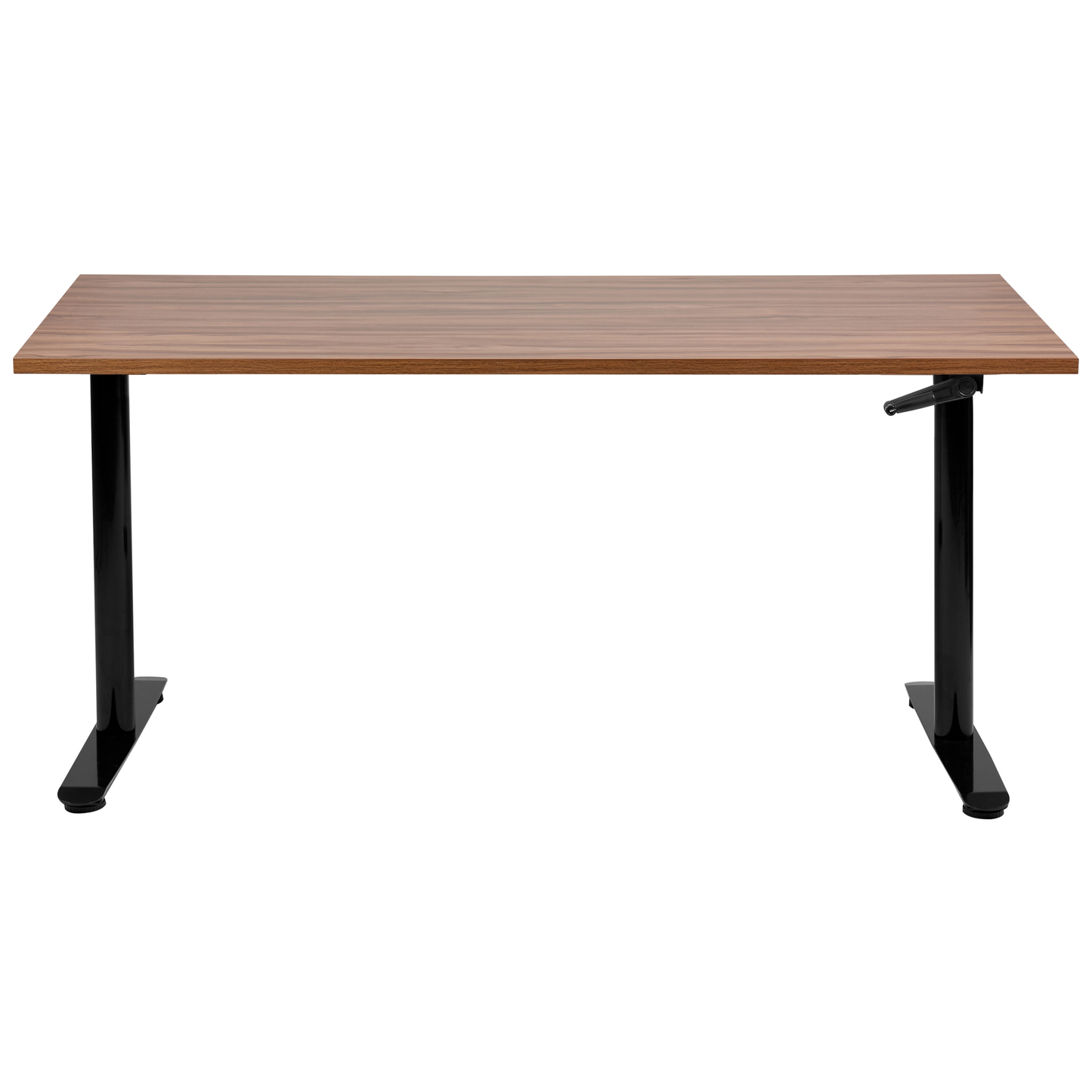 Schreibtisch braun / schwarz 160 x 72 cm manuell höhenverstellbar DESTINAS