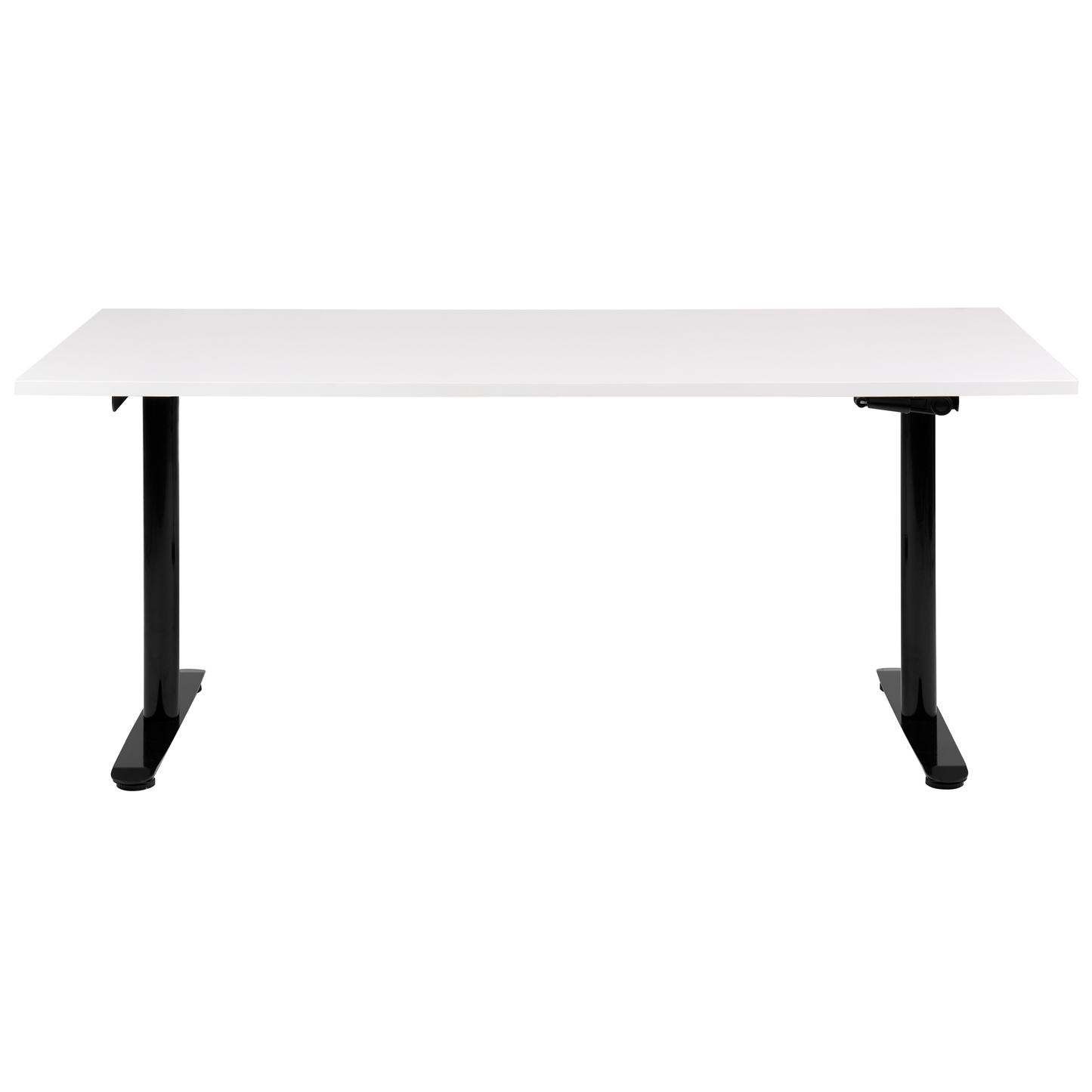 Schreibtisch weiss / schwarz 160 x 72 cm manuell höhenverstellbar DESTINAS