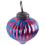 Weihnachtskugel 6er Set Glas rosa / blau Antik-Optik ASTRALE