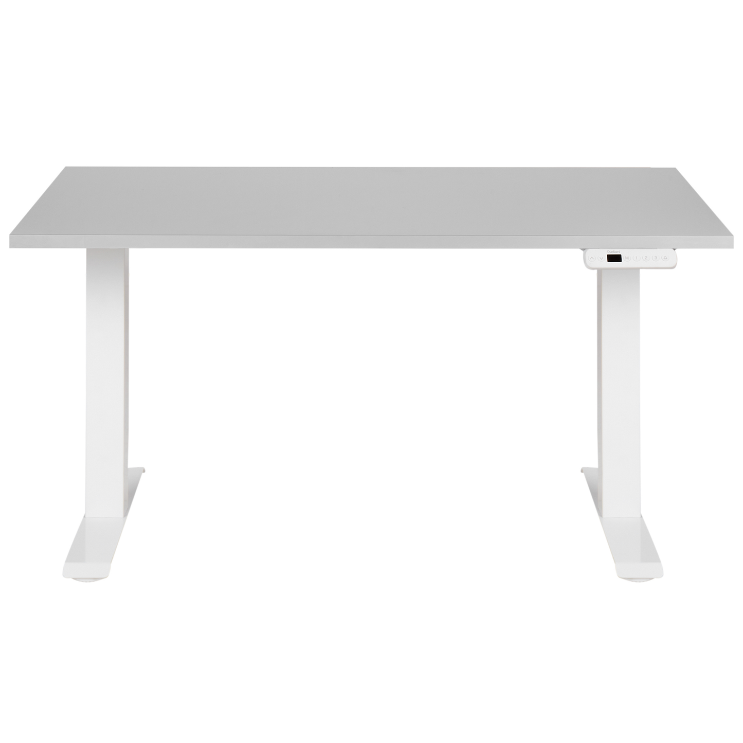 Schreibtisch grau / weiss 120 x 72 cm elektrisch höhenverstellbar DESTINES