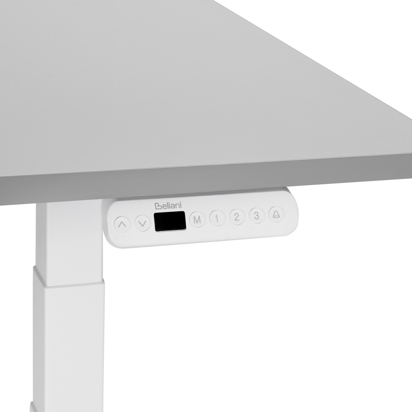 Schreibtisch grau / weiss 160 x 72 cm elektrisch höhenverstellbar DESTINES