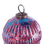 Weihnachtskugel 6er Set Glas rosa / blau Antik-Optik ASTRAL