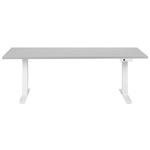 Schreibtisch grau / weiss 180 x 80  cm elektrisch höhenverstellbar DESTINES