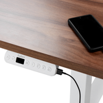 Schreibtisch braun / weiss 180 x 80 cm elektrisch höhenverstellbar DESTINES