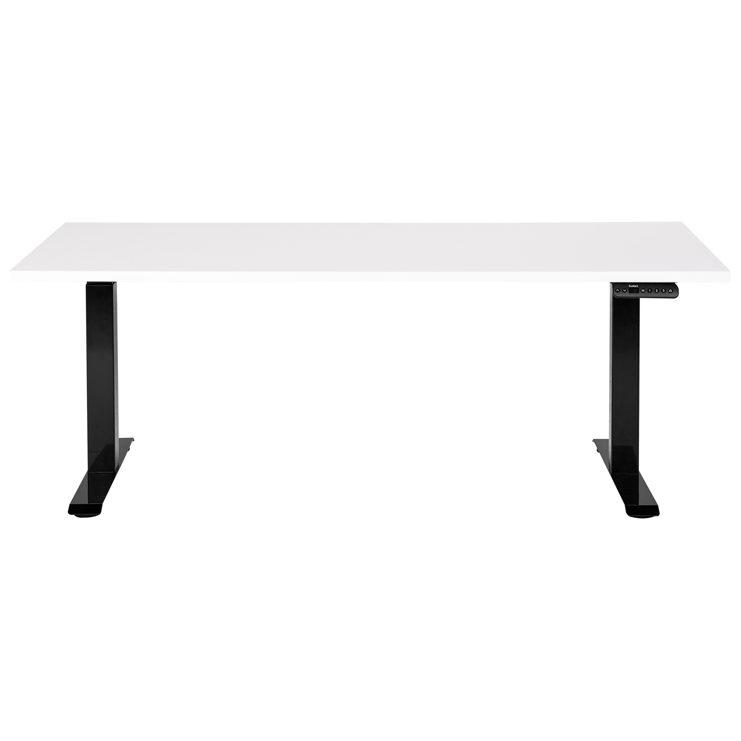 Schreibtisch weiss / schwarz 160 x 72 cm elektrisch höhenverstellbar DESTINES