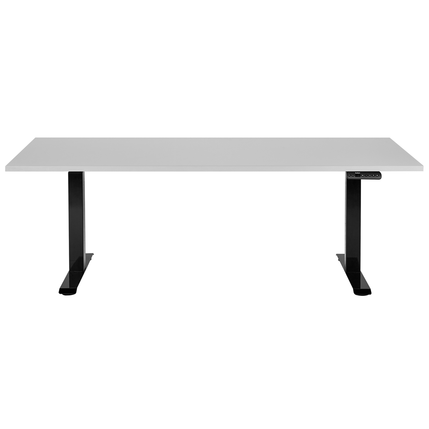 Schreibtisch grau / schwarz 180 x 80 cm elektrisch höhenverstellbar DESTINES