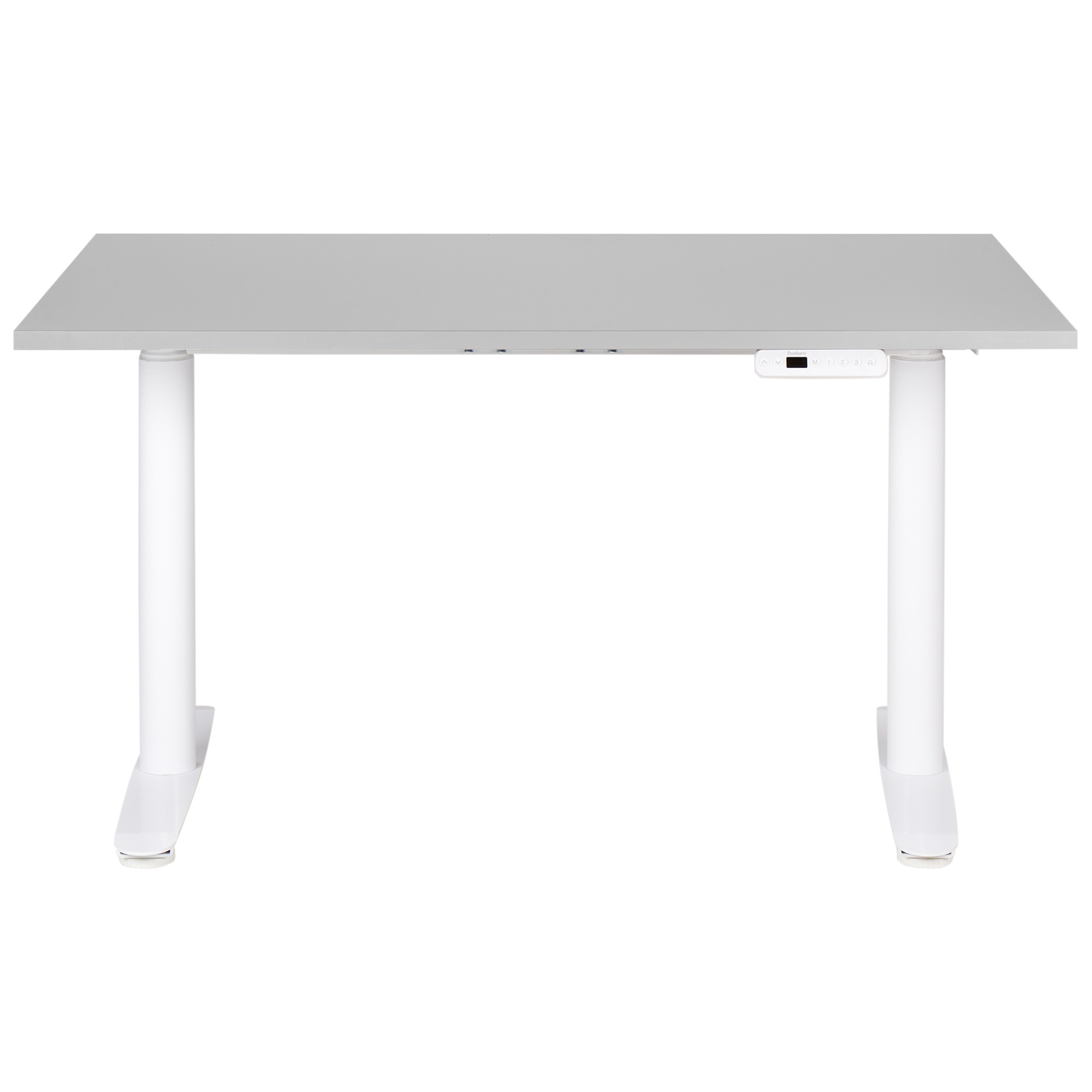 Schreibtisch grau / weiss 120 x 72 cm elektrisch höhenverstellbar DESTINAS