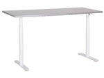 Schreibtisch grau / weiss 160 x 72 cm elektrisch höhenverstellbar DESTINAS