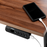 Schreibtisch braun / schwarz 120 x 72 cm elektrisch höhenverstellbar DESTINAS