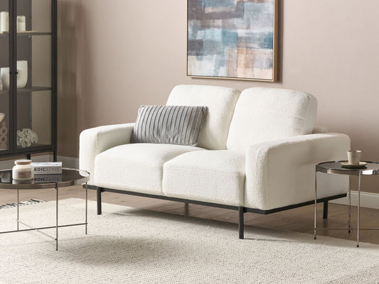 2-Sitzer Sofa Bouclé cremeweiss SOVIK