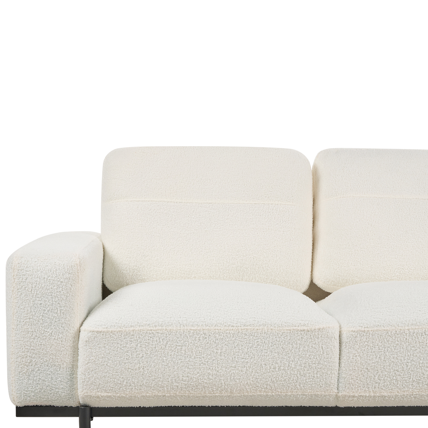 2-Sitzer Sofa Bouclé cremeweiss SOVIK