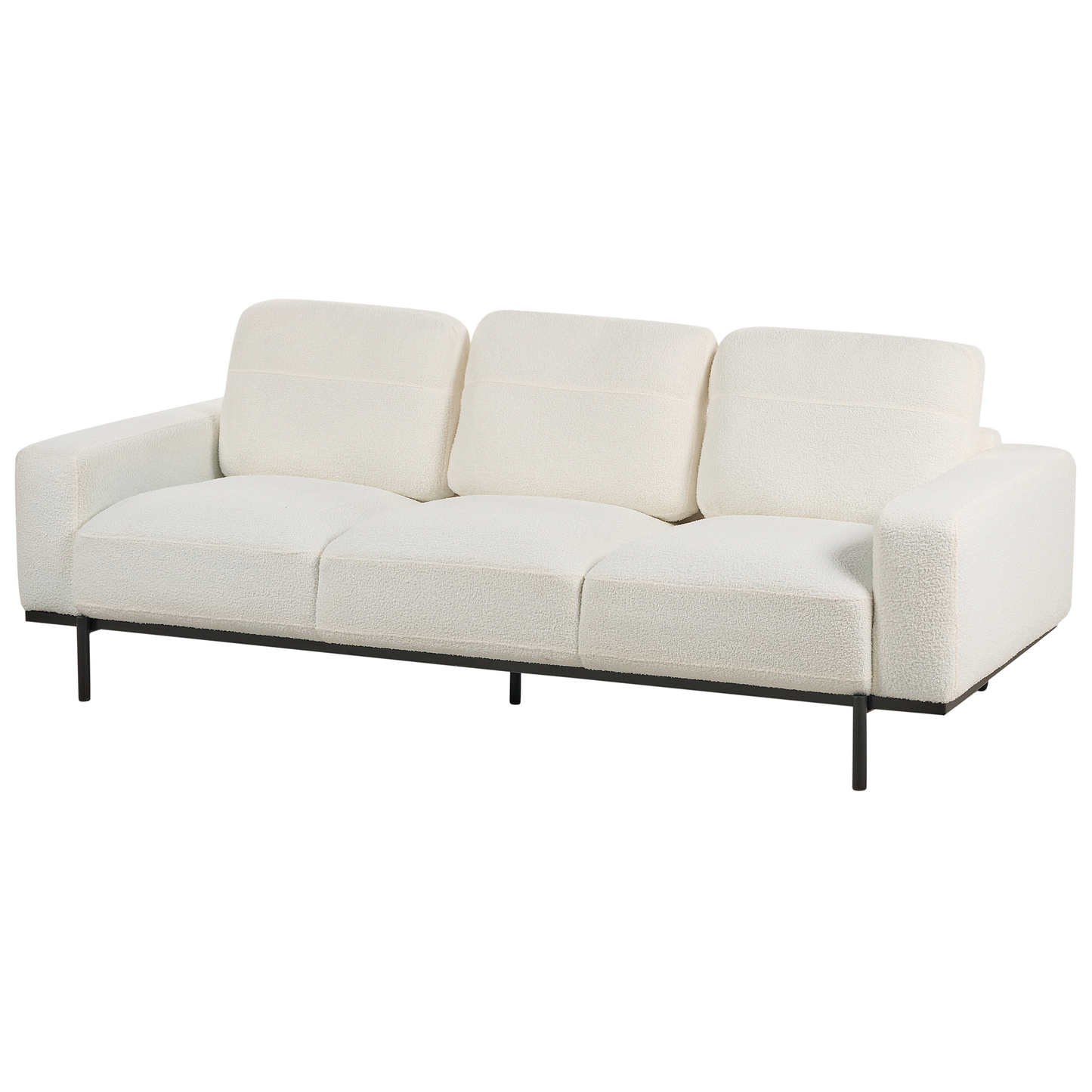 3-Sitzer Sofa Bouclé cremeweiss SOVIK