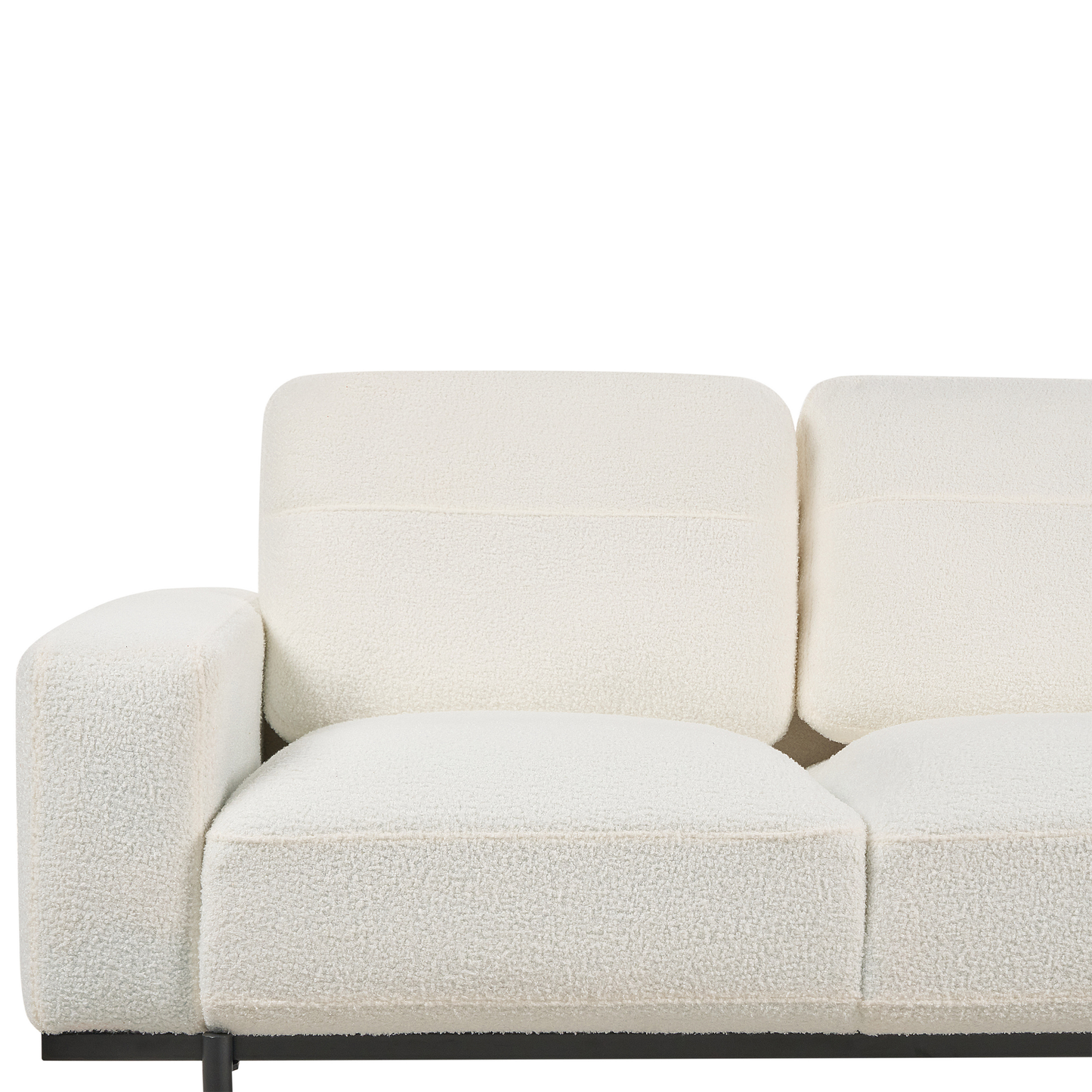 3-Sitzer Sofa Bouclé cremeweiss SOVIK