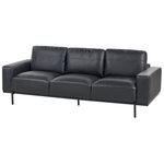 3-Sitzer Sofa Kunstleder schwarz SOVIK