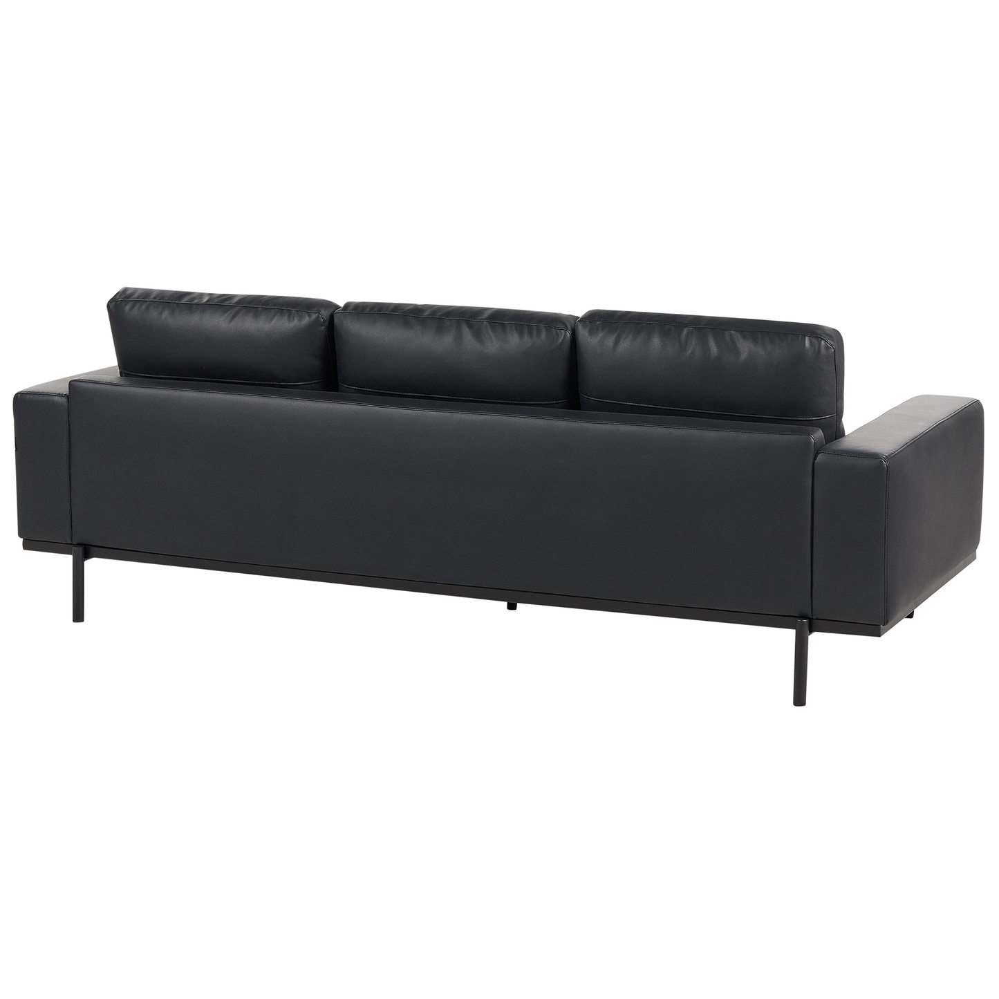 3-Sitzer Sofa Kunstleder schwarz SOVIK
