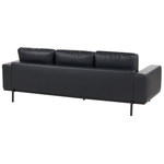 3-Sitzer Sofa Kunstleder schwarz SOVIK