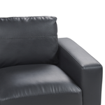 3-Sitzer Sofa Kunstleder schwarz SOVIK