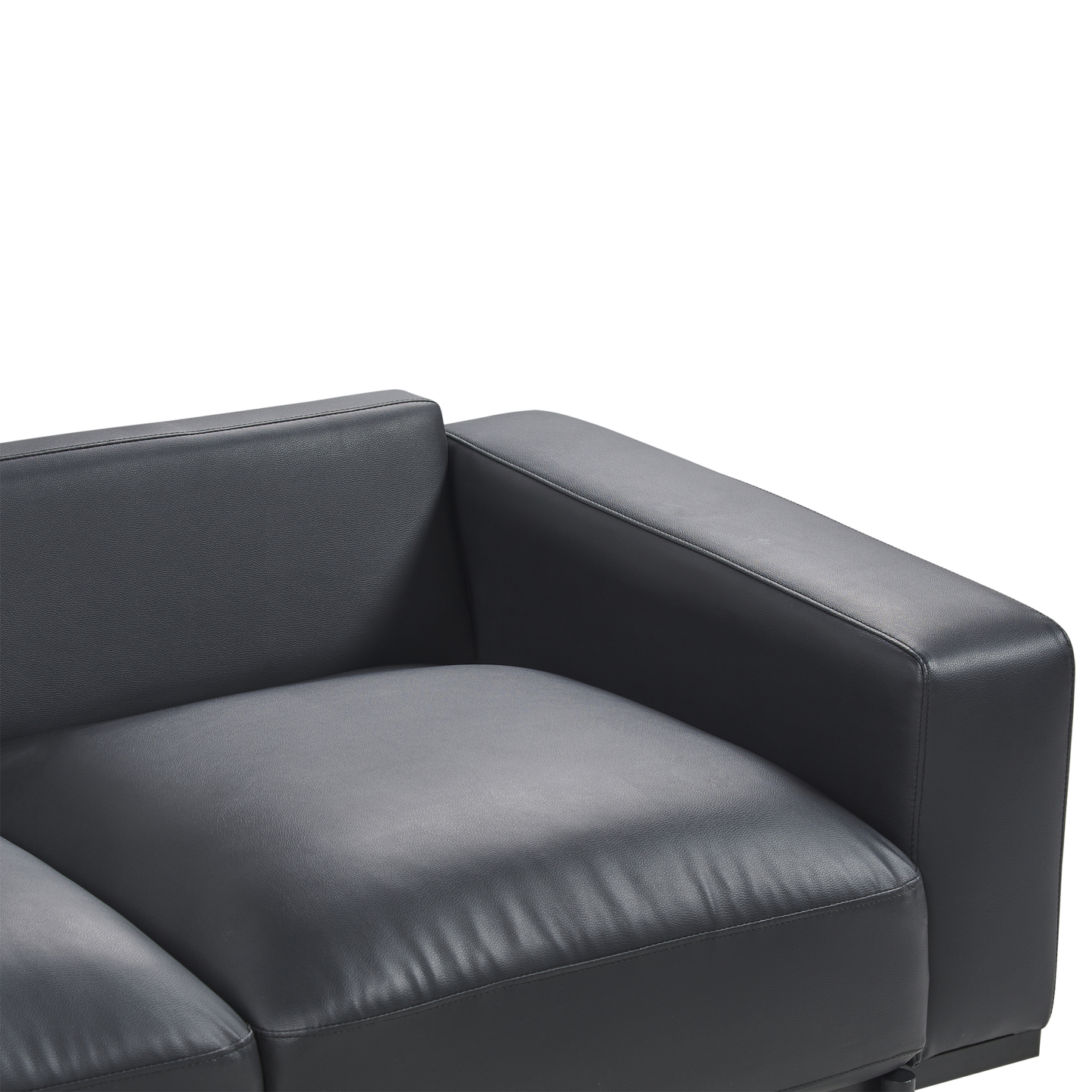 3-Sitzer Sofa Kunstleder schwarz SOVIK