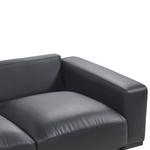 3-Sitzer Sofa Kunstleder schwarz SOVIK