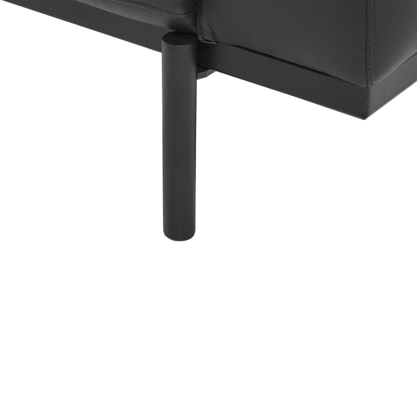 3-Sitzer Sofa Kunstleder schwarz SOVIK