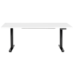 Schreibtisch weiss / schwarz 180 x 80 cm elektrisch höhenverstellbar DESTINAS