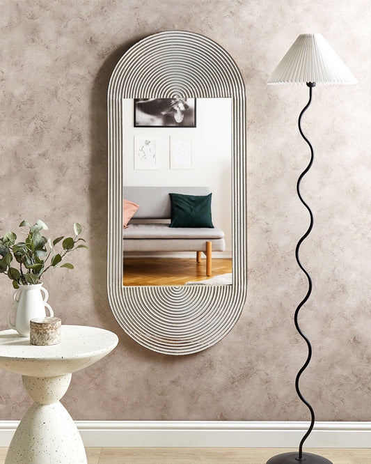 Wandspiegel BRIANT 56 cm 130 cm Holz Weiss