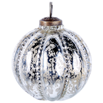 Weihnachtskugel 6er Set Glas silber Antik-Optik ARGENTIN