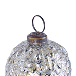 Weihnachtskugel 6er Set Glas silber Antik-Optik ARGENTIN