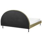 Bett mit Lattenrost Bouclé MARGUT 180 x 200 cm Olivgrün