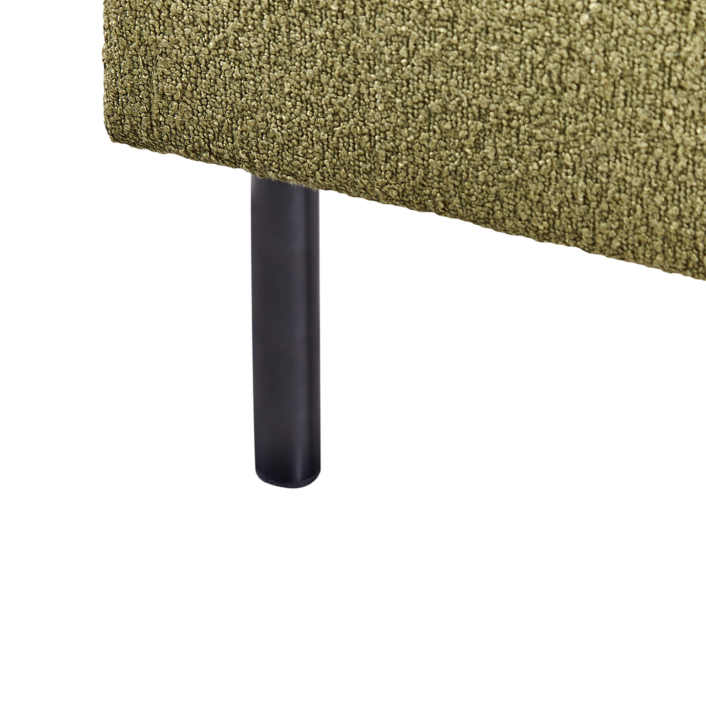 Bett mit Lattenrost Bouclé MARGUT 180 x 200 cm Olivgrün