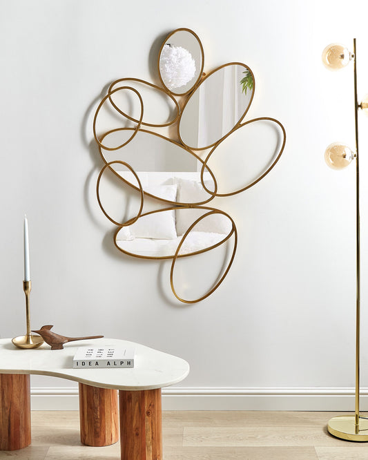 Wandspiegel DECIZE 113 cm 77 cm Metall Gold