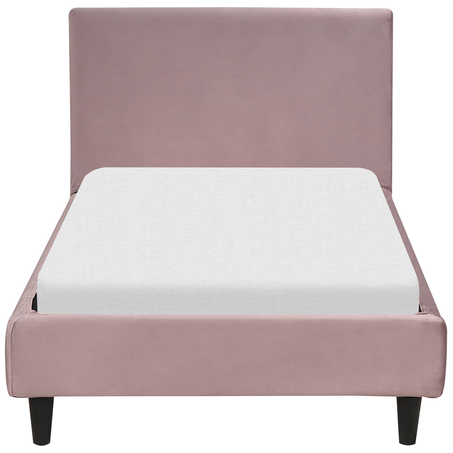 Bett mit Lattenrost Samtstoff FITOU 90 x 200 cm Rosa