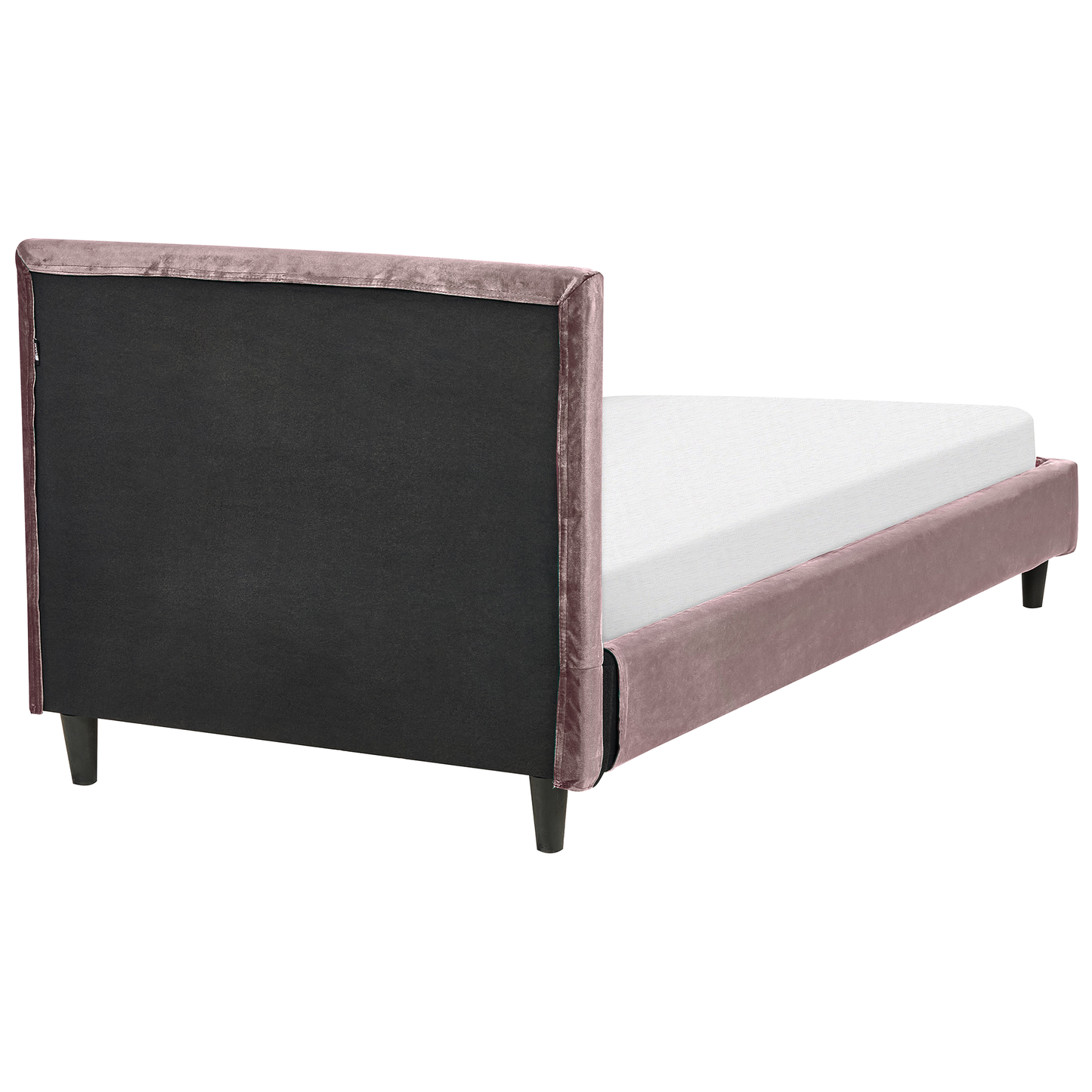 Bett mit Lattenrost Samtstoff FITOU 90 x 200 cm Rosa